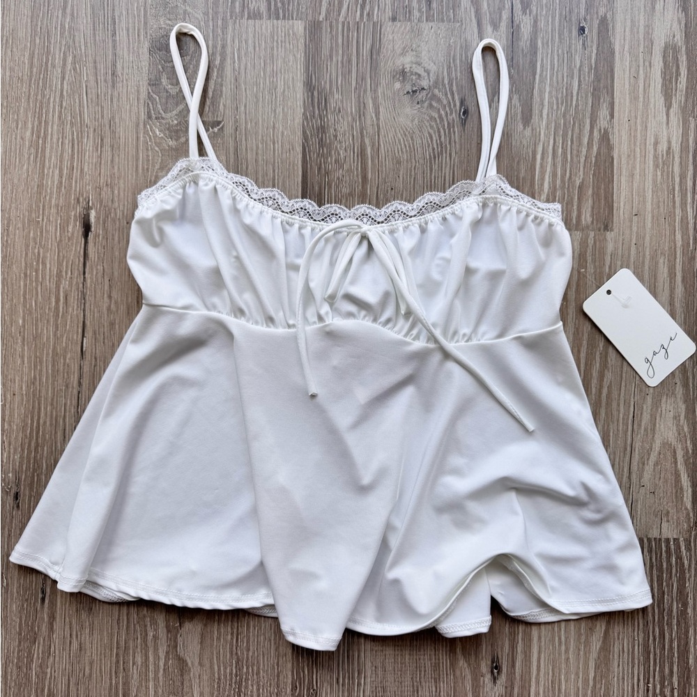 Gaze Ivory Camisole with Lace Detail